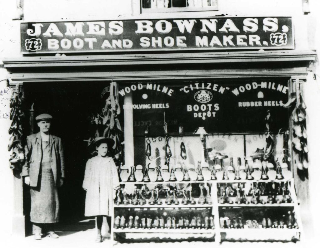 James Bownass boot and shoe maker.